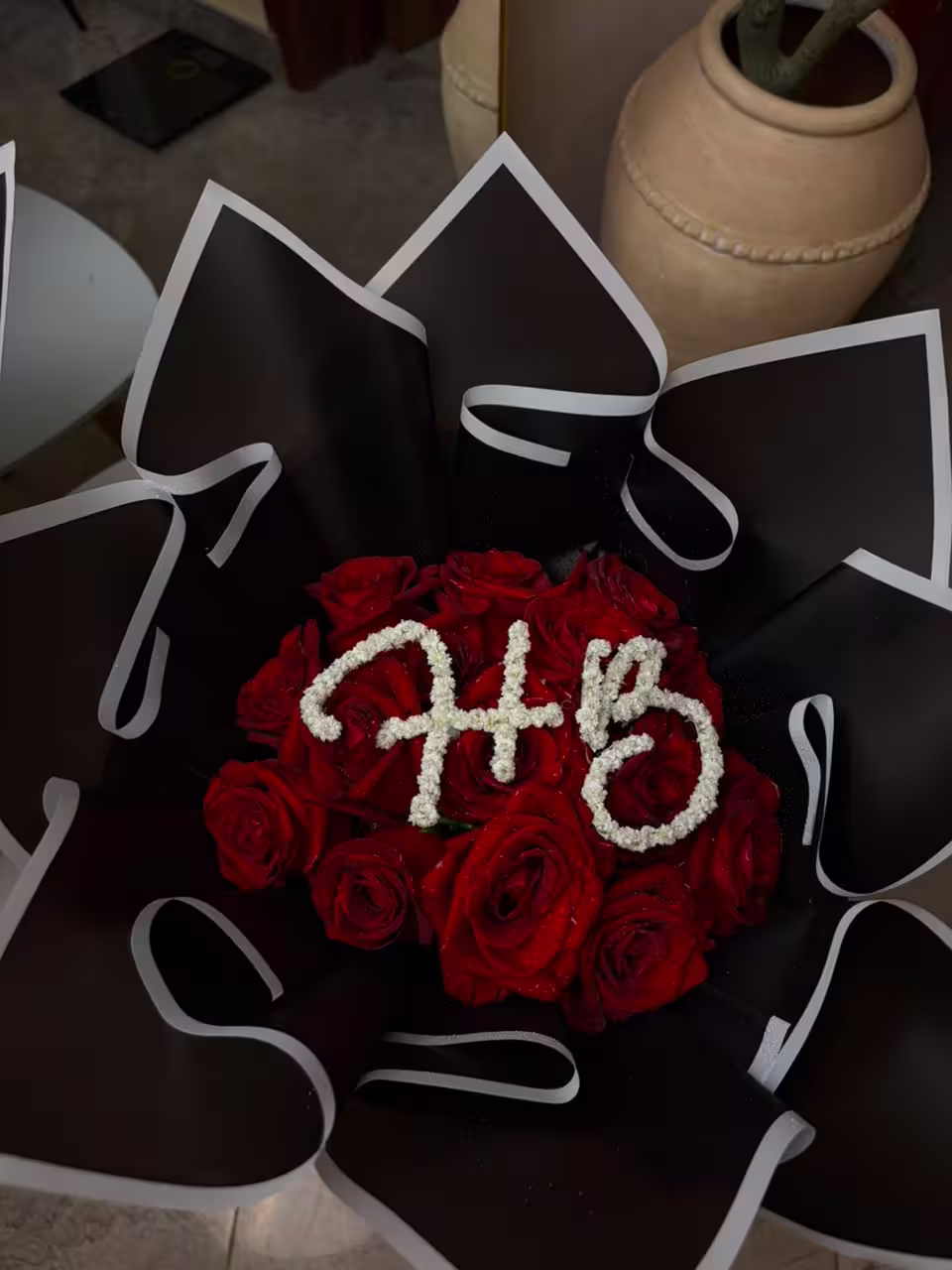 15 Stems Gypso And Gypso Letter — detail 1 — flowers delivered in Accra