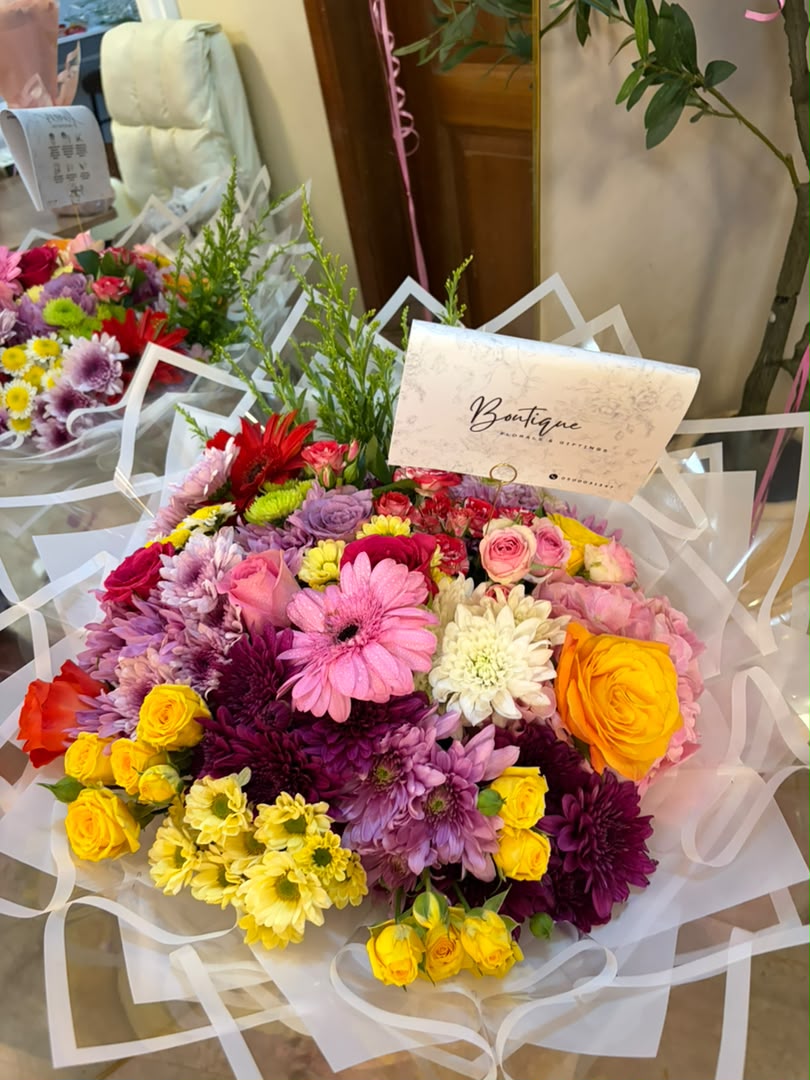 xxl mixed wrapped — detail 1 — flowers delivered in Accra