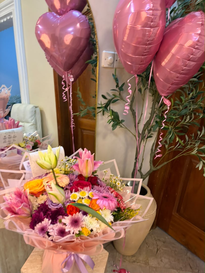 xxl mixed wrapped — detail 2 — flowers delivered in Accra