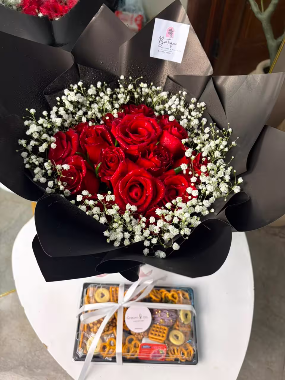 10 Stems And Gypso — detail 7 — flowers delivered in Accra