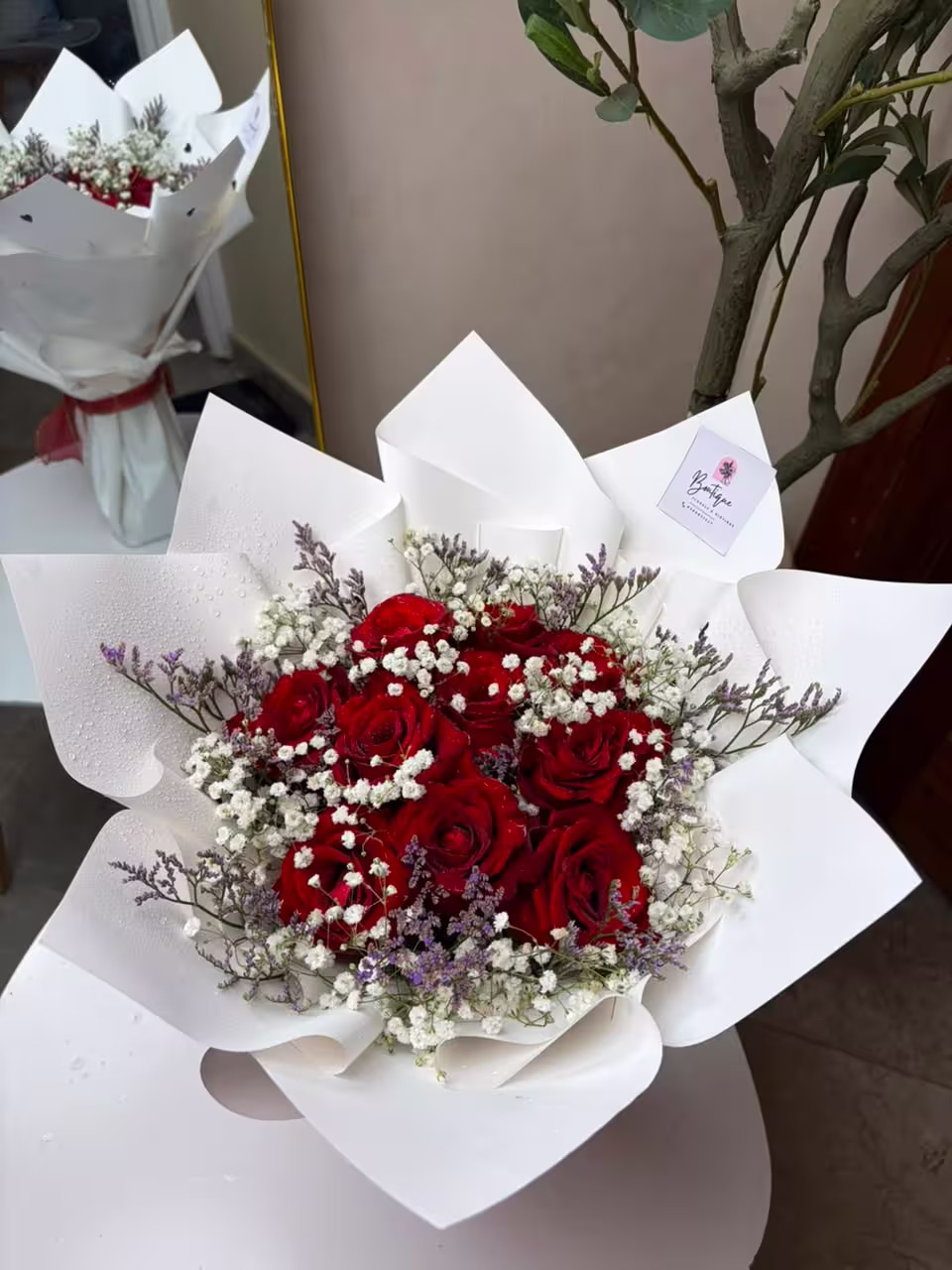 10 Stems And Gypso — detail 5 — flowers delivered in Accra