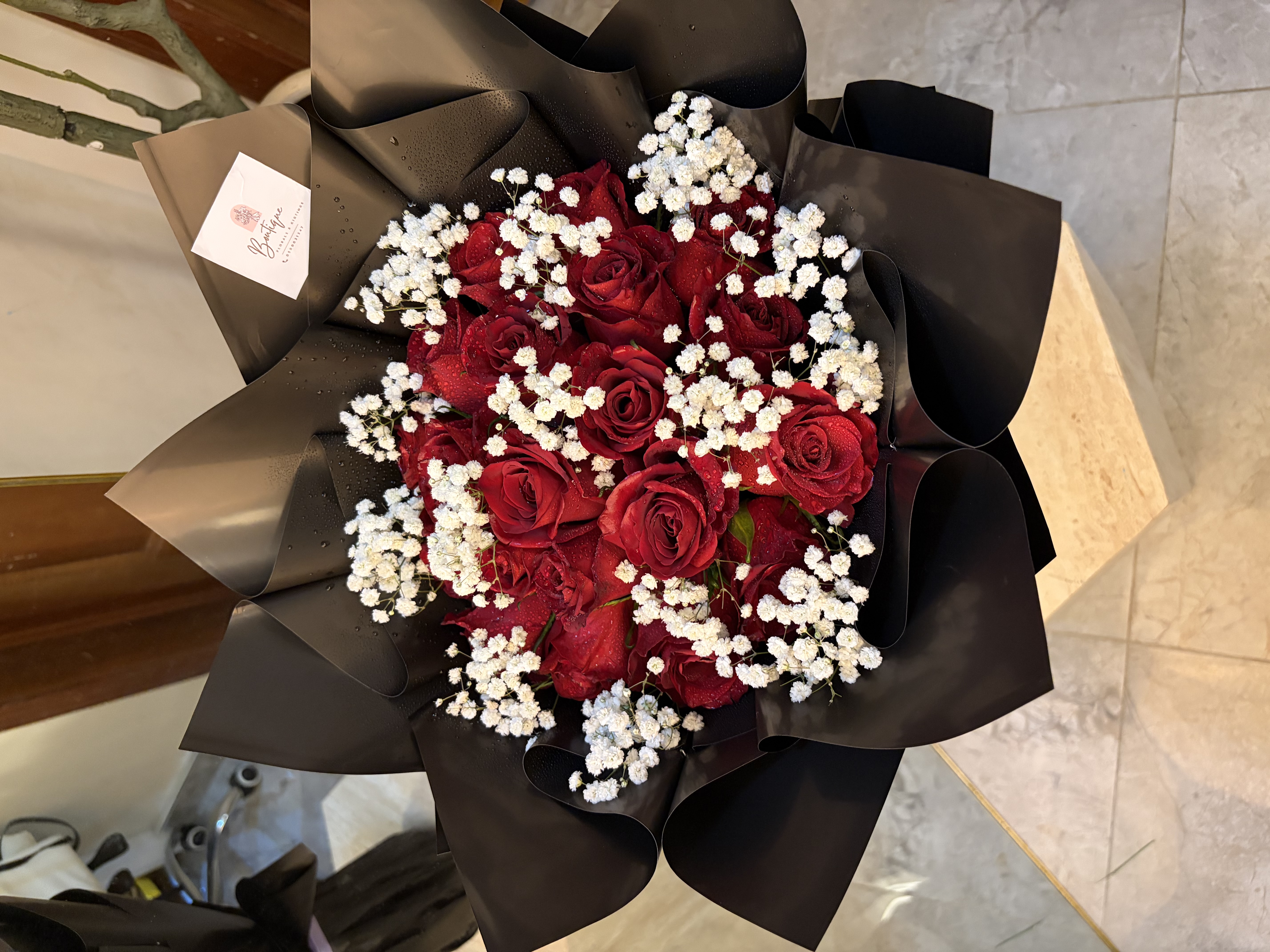20 stems and gypso — flowers delivered in Accra