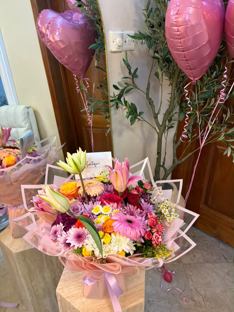 xxl mixed wrapped — detail 6 — flowers delivered in Accra