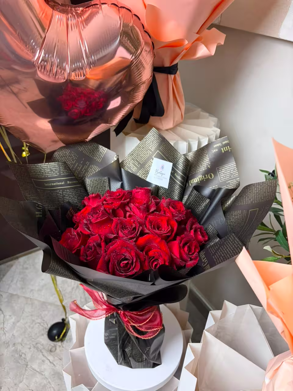 15 Stems — detail 2 — flowers delivered in Accra